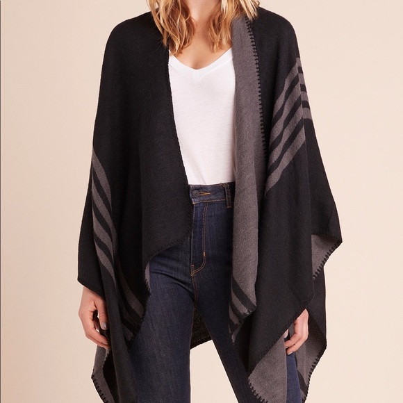 BB Dakota Jackets & Blazers - Reversible Poncho Shawl